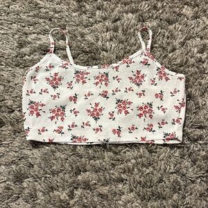 White Cream Sleeveless Crop Top